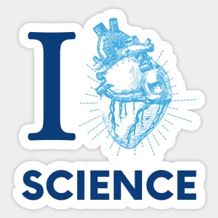 I Love Heart Science Heart Sticker